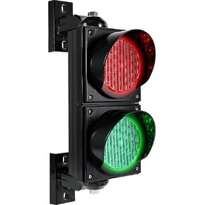 Red/Green 200mm/8in Traffic Light, PC Housing Waterproof Outdoor LED Traffic Light Lamp, Industrial Stop and Go Lights Cobweb Lens Safety Lights (AC85-265V) in Kuwait