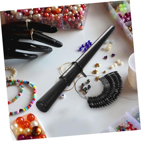 OUNONA Black Ring Measurement Tool Set 2-15 Ring Sizer Mandrel 0-13 Finger Gauge Accurate Sizing Tool for Jewelry Making and Personal Use in Saudi Arabia