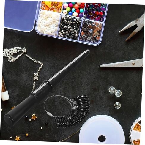 OUNONA Black Ring Measurement Tool Set 2-15 Ring Sizer Mandrel 0-13 Finger Gauge Accurate Sizing Tool for Jewelry Making and Personal Use in Saudi Arabia