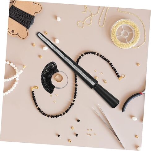 OUNONA Black Ring Measurement Tool Set 2-15 Ring Sizer Mandrel 0-13 Finger Gauge Accurate Sizing Tool for Jewelry Making and Personal Use in Saudi Arabia