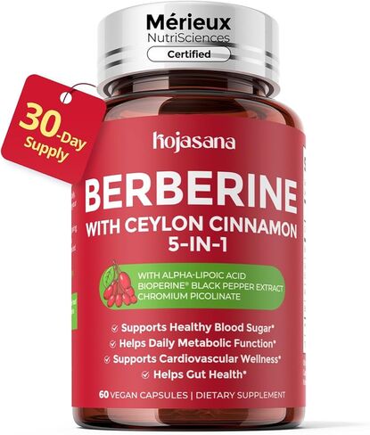 كمية تكفي لمدة 30 يومًا، بربارين 1600 مجم، بربارين مع قرفة سيلان لسكر الدم والكوليسترول والتمثيل الغذائي* | خالٍ من الغلوتين، وغير معدل وراثيًا، ومكمل نباتي بربارين | 60 كبسولة in Kuwait