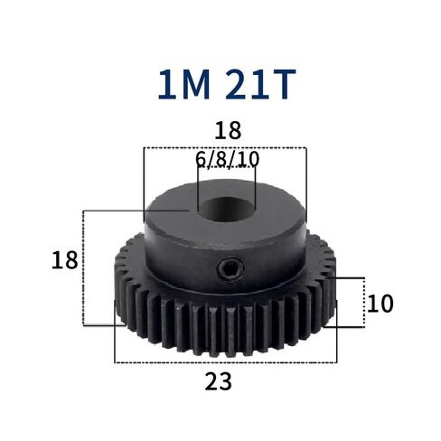Spur Gear 1M 21Teeth Motor 1 Mod Rack 45# Steel Pitch Gearbox Aperture Bore 6mm 8mm 10mm(10mm,14pcs 1M 21 Teeth) in Saudi Arabia