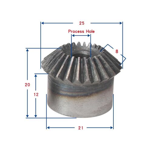 1 قطعة ترس مخروطي 1M24T ترس 90 درجة زاوية شبكية ثقب العملية الكربون الصلب نسبة نقل 1:1 أجزاء النقل in Saudi Arabia