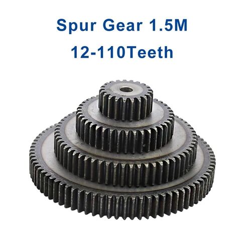 1PCS 1.5M Spur Gear 97/98/100/110 Teeth 16mm Process Hole Pinion Low Carbon Steel Material Flat Gear Total Height 15mm(110 Teeth) in Saudi Arabia