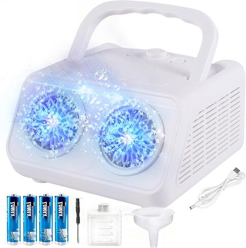 Machine Machine Machine Maker For Kids مع اثنين من المعجبين ، أو سد أو بطارية تعمل الفقاعات المنفاخ ، 20000+ فقاعات في الدقيقة في عيد ميلاد الزفاف في الهواء الطلق هالوين in Kuwait