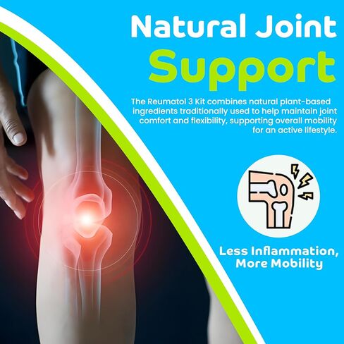 Reumatol 3 Kit – Natural Joint Support Formula for Comfort and Mobility | Helps Ease Stiffness & Promotes Flexible Joints | Herbal Blend for Daily Wellness in Saudi Arabia