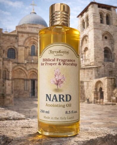 زيت الدهن المعطر بالناردين من الكتاب المقدس للصلاة والكنيسة - زيت عطري مقدس مستوحى من الكتاب المقدس المسيحي من القدس، الأرض المقدسة | 8.5 أونصة سائلة - 250 مل in Saudi Arabia