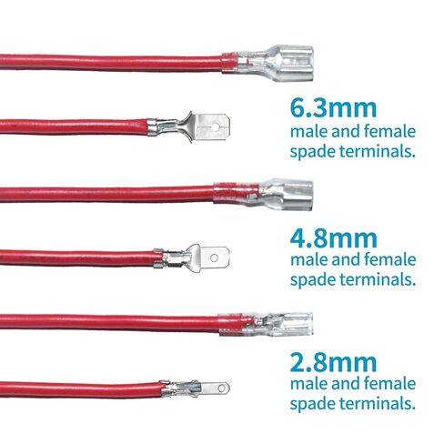 360 قطعة 2.8 مم 4.8 مم 6.3 مم مجموعة موصلات بأسمائها الحقيقية للذكور والإناث مع أكمام عازلة، موصلات كهربائية لأطراف تجعيد، أطراف كهربائية للأسلاك الكهربائية in Kuwait