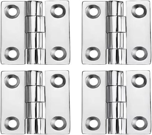 38/40/50mm Stainless Steel Butt Hinge with 4 Holes Mirror Polish SquareSolid 1Pcs(50-50-4mm) in Saudi Arabia