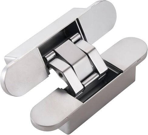 Invisible Door Hinges 3D Adjustable Bearing Shiny Gold Black Bright Chrome Butt 1Pcs(HA-60-BC) in Saudi Arabia
