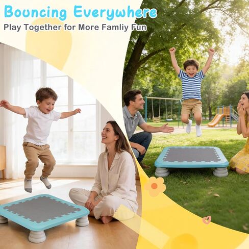 Mini Trampoline Bounce Board for Kids, 25 Inch Sensory Trampoline Indoor Outdoor for Balance & Coordination, Non-Slip Rebounder Board for Toddlers & Children, Max Load 220 lbs in Saudi Arabia