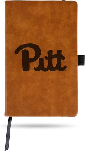 Rico Industries NCAA Pitt Panthers بني محفور بالليزر دفتر ملاحظات صغير / مفكرة مقاس 8.25 بوصة × 5.25 بوصة - ملحق مكتبي in Saudi Arabia