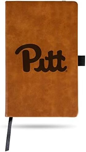 Rico Industries NCAA Pitt Panthers بني محفور بالليزر دفتر ملاحظات صغير / مفكرة مقاس 8.25 بوصة × 5.25 بوصة - ملحق مكتبي in Saudi Arabia