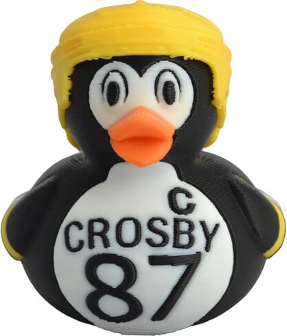 Pittsburgh Hockey Stick Duck/Black with White & Gold Hard Plastic Figure in Kuwait