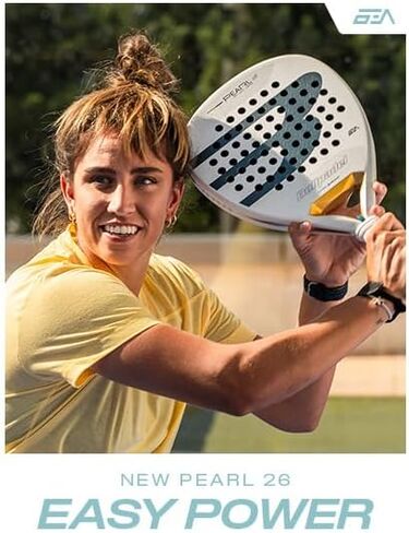 BULLPADEL Padel Racket PEARL Woman 2026 | Bea Gonzalez Pala Padel with Effortless Power | Trinamic Heart, Fibrix Face, Multieva Core | Air React Channel Agility with Vibradrive Comfort & Custom Weight in Kuwait