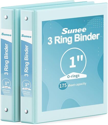 SUNEE 3 RING BINDER 3 Inch 2 Pack ، Clear View Binder Three Ring PVC Free (FIT 8.5 × 11 بوصة) للوازم المدرسي أو المكتبي ، الوردي in Kuwait