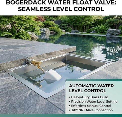 1 قطعة 3/8 "NPT ذكر صمام تعويم المياه، تعبئة أوتوماتيكية وصمام التحكم في مستوى المياه، مع ذراع نحاسي قابل للتعديل، للأوند والنوافير والخزانات وأحواض السمك in Kuwait