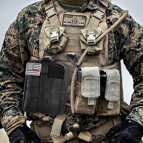 مجموعة الصدمات IFAK مع عاصبة، ضمادة إسرائيلية مقاس 6 بوصات، جبيرة، مجموعة الإسعافات الأولية التكتيكية للسيارة والتخييم والمشي لمسافات طويلة والسفر مع حقيبة مولي in Kuwait