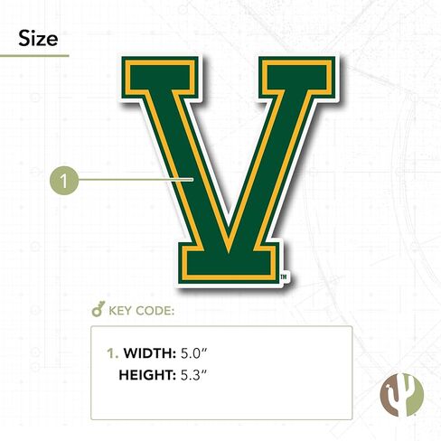 ملصق صبار الصحراء جامعة فيرمونت UVM Catamounts ملصق حائط من الفينيل‏ للكمبيوتر المحمول زجاجة مياه سجل قصاصات السيارة (IND 0022) in Saudi Arabia