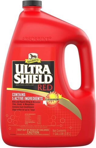 Absorbine UltraShield Red Fly Spray, Insecticide and Repellent for Horses & Livestock, Stays Active Up to 7 Days, 32oz Quart Spray Bottle in Saudi Arabia