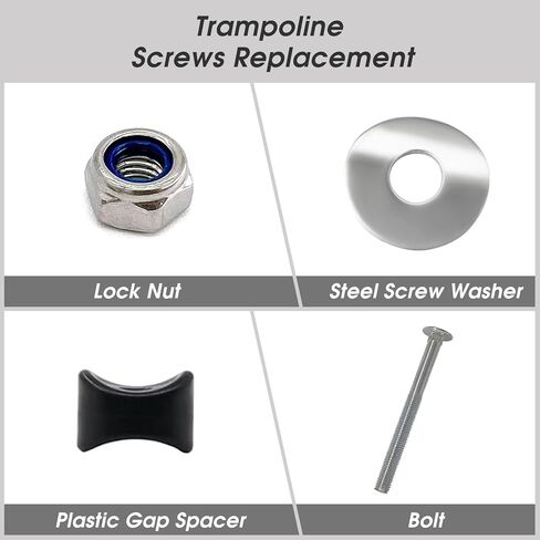 استبدال براغي ومسامير الترامبولين الكبيرة، براغي M8 X 3.62 بوصة/92 مم لإصلاح بسيط لأرجل الترامبولين، 12 قطعة in Kuwait