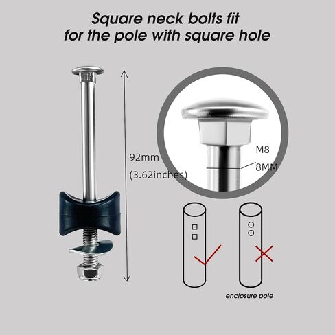 استبدال براغي ومسامير الترامبولين الكبيرة، براغي M8 X 3.62 بوصة/92 مم لإصلاح بسيط لأرجل الترامبولين، 12 قطعة in Kuwait