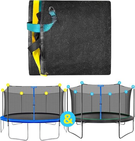شبكة إغلاق ترامبولين Zoomster، شبكة حماية أمان بديلة مناسبة للترامبولين المستدير مع كل من 6 أقطاب و8 أقطاب، قابلة للتنفس ومقاومة للطقس in Kuwait