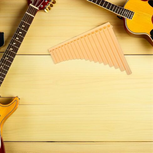 Kisangel 16-tube Yellow Panpipe Instrument for Beginners – Traditional Chinese School Pan Flute – Folk Wind Instrument for Music Class and Stage Performance in Saudi Arabia