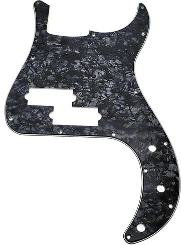 13 فتحة P Bass Pickguard - لوحة خدش بديلة محمية من الألومنيوم للولايات المتحدة الأمريكية/المكسيكية، مادة PVC مع براغي تثبيت (أبيض 3 طبقات) in Saudi Arabia