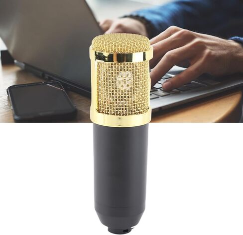 Wired Condenser Microphone,High Output and Low Noise Broadcast Recording Mic, XLR to 3.5mm Microphone,Gaming Condenser Mic with Shockproof Mount,Suitable for Recording Studios, in Saudi Arabia