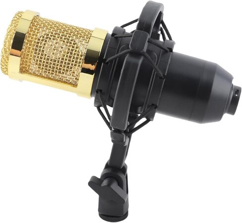Wired Condenser Microphone,High Output and Low Noise Broadcast Recording Mic, XLR to 3.5mm Microphone,Gaming Condenser Mic with Shockproof Mount,Suitable for Recording Studios, in Saudi Arabia