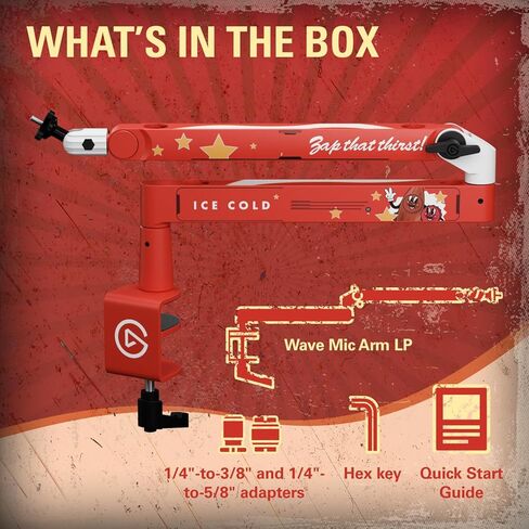 Elgato Nuka-Cola Mic Arm LP – Fallout Special Edition Low-Profile Adjustable Microphone Arm for Streamers, Creators, and Studio Setups in Kuwait