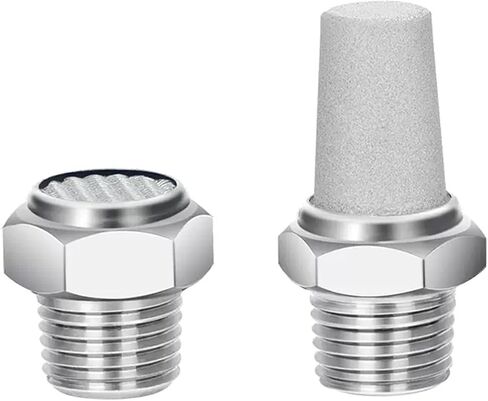 304 Steel Pneumatic Exhaust Muffler Compressor Reducer Solenoid Valves Silencers 1Pcs(Short,3/8") in Saudi Arabia