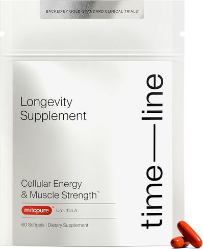 Timeline Mitopure Urolithin A Supplement Softgels - Clinically Proven Support for Healthy Aging and Cellular Renewal - Mitoceutical for Muscle Support and Longevity in Saudi Arabia