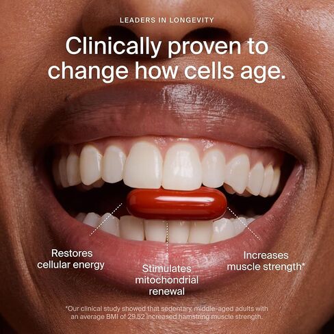 Timeline Mitopure Urolithin A Supplement Softgels - Clinically Proven Support for Healthy Aging and Cellular Renewal - Mitoceutical for Muscle Support and Longevity in Saudi Arabia