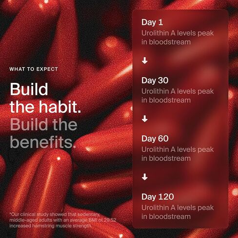 Timeline Mitopure Urolithin A Supplement Softgels - Clinically Proven Support for Healthy Aging and Cellular Renewal - Mitoceutical for Muscle Support and Longevity in Saudi Arabia