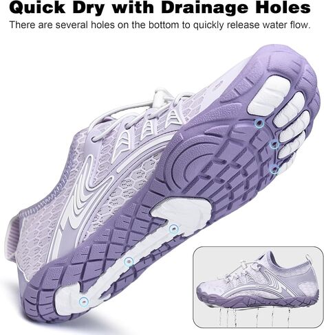 Water Shoes for Women and Men, Lightweight Barefoot Feel Quick-Dry Beach Shoes, Non-Slip Aqua Shoes for Pool, Travel and Outdoor Activities in Saudi Arabia