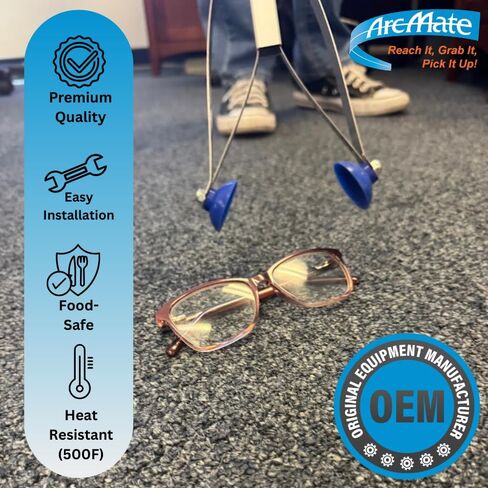 ArcMate Replacement Cups, EZ Reacher Accessory Tips, Heat Resistant Silicon Cups with Locknuts, Indoor Home Use, Blue, 2 Pairs, 4 Cups Total (7368-02) in Kuwait