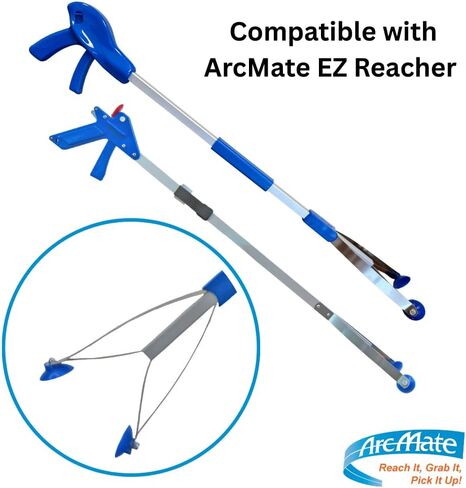 ArcMate Replacement Cups, EZ Reacher Accessory Tips, Heat Resistant Silicon Cups with Locknuts, Indoor Home Use, Blue, 2 Pairs, 4 Cups Total (7368-02) in Kuwait