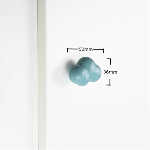 Room Cabinet Stars Clouds Moons Ceramic Furniture Cartoon Wardrobes Pulls Drawer Door 1Pcs(CloudSmallDarkGreen) in Saudi Arabia
