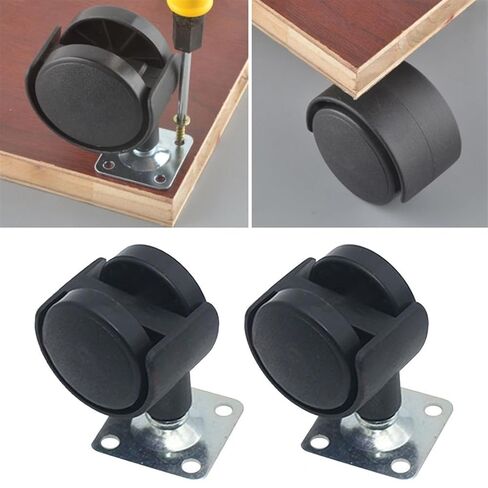 4Pcs 1.5 Inch Caster Wheels Removable Smoothly Nylon Strong Load Bearing Furniture Wheels Household Supplies in Saudi Arabia