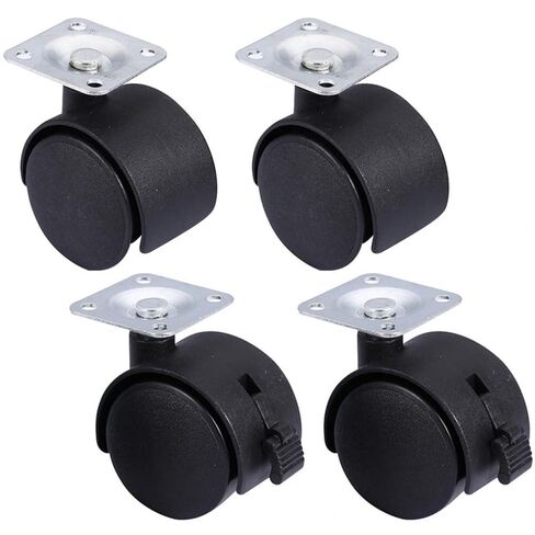 4Pcs 1.5 Inch Caster Wheels Removable Smoothly Nylon Strong Load Bearing Furniture Wheels Household Supplies in Saudi Arabia