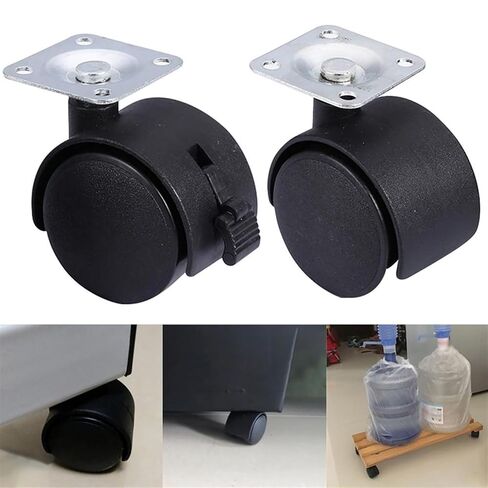 4Pcs 1.5 Inch Caster Wheels Removable Smoothly Nylon Strong Load Bearing Furniture Wheels Household Supplies in Saudi Arabia