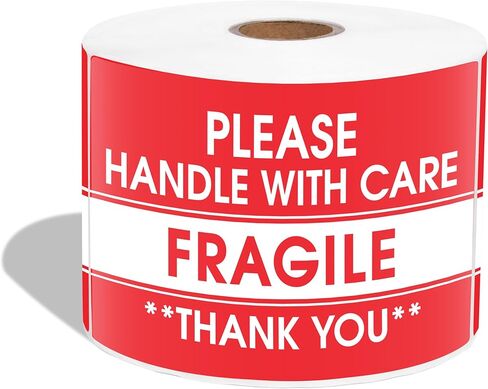3" X 5" Fragile Stickers for Shipping Please Handle with Care (500 Stickers, 1 Roll) Water-Resistant Permanent Adhesive Packing and Moving Labels for Boxes - Aegis Adhesives in Saudi Arabia