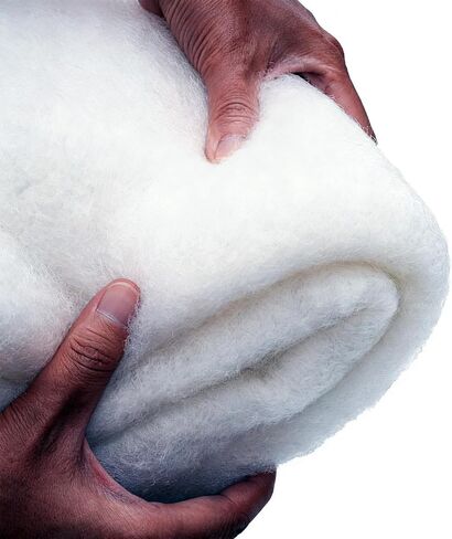 مكبر صوت من ألياف البوليستر والصوف الصوتي عازل للصوت داخلي لصوت هاي فاي DIY مقاس 10 بوصة × 260 بوصة، 1 رطل، أبيض in Kuwait