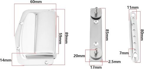 eMagTech 1 Set of Silver Guitar Bridge Set Adjustable Fixed Bridge Tailpiece Bridge Set Compatible with Teisco 6 Stringed Electric Guitar (Vintage) with Mounting Screws in Saudi Arabia