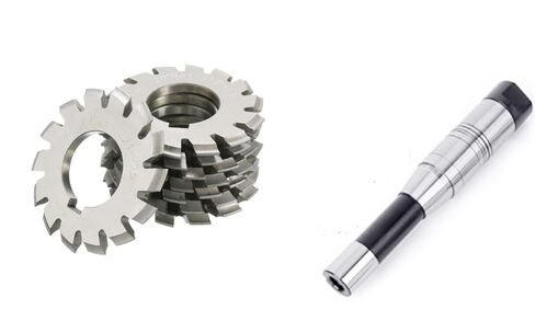 8 Gear milling Cutter HSS (M0.5 Pressure Angle 20° Hole 16mm, NO1 - NO 8 Gear Cutter) +with 16mm R8 Shank Milling Arbor Gear Mill Cutter Holder in Saudi Arabia