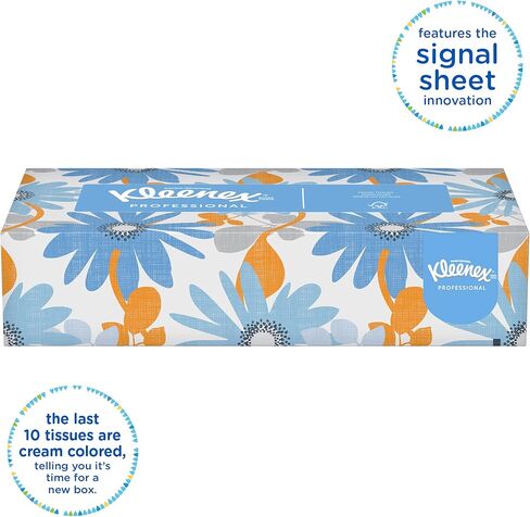 كلينكس® مناديل الوجه ذات طبقتين، مسطحة، 100 منديل في كل علبة، عبوة من 5 صناديق in Kuwait