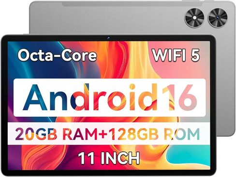 Android Tablet ، 11 بوصة Android 15 Tablet 2025 ، Octa -Core ، 12 جيجابايت ذاكرة الوصول العشوائي 128 جيجابايت تخزين 1 تيرابايت قابلة للتوسيع ، 13 ميجابكسل كاميرات مزدوجة 5 ميجابكسل ، 8000 مللي أمبير ، GPS ، مكبرات صوت مزدوجة ، فتح الوجه ، واي فاي 5 BT5.0  in Kuwait