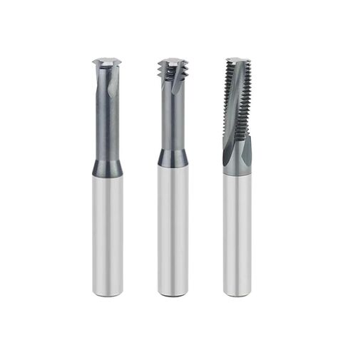 قاطعة طحن من الكربيد ذات سن واحد وثلاثة أسنان كاملة الخيط باستخدام الحاسب الآلي، أداة طحن نهائية مطلية بالسبائك الصلبة (ثلاثة مطلية، 10-64UNJS-3B) in Kuwait